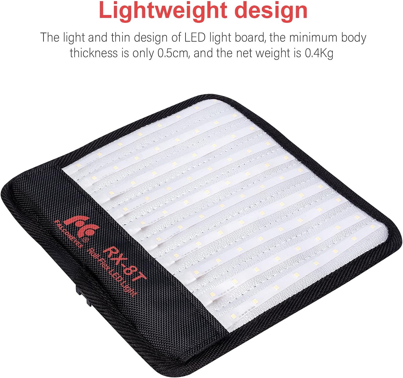 Blасk Frіdау Sаlе 2022 Fomito FalconEyes 2pcs RX-8T Foldable Flexible LED Light Panel Kit 5600K CRI95 On-Camera Lamp Daylight Splash-Proof for Video Studio Photography Lighting