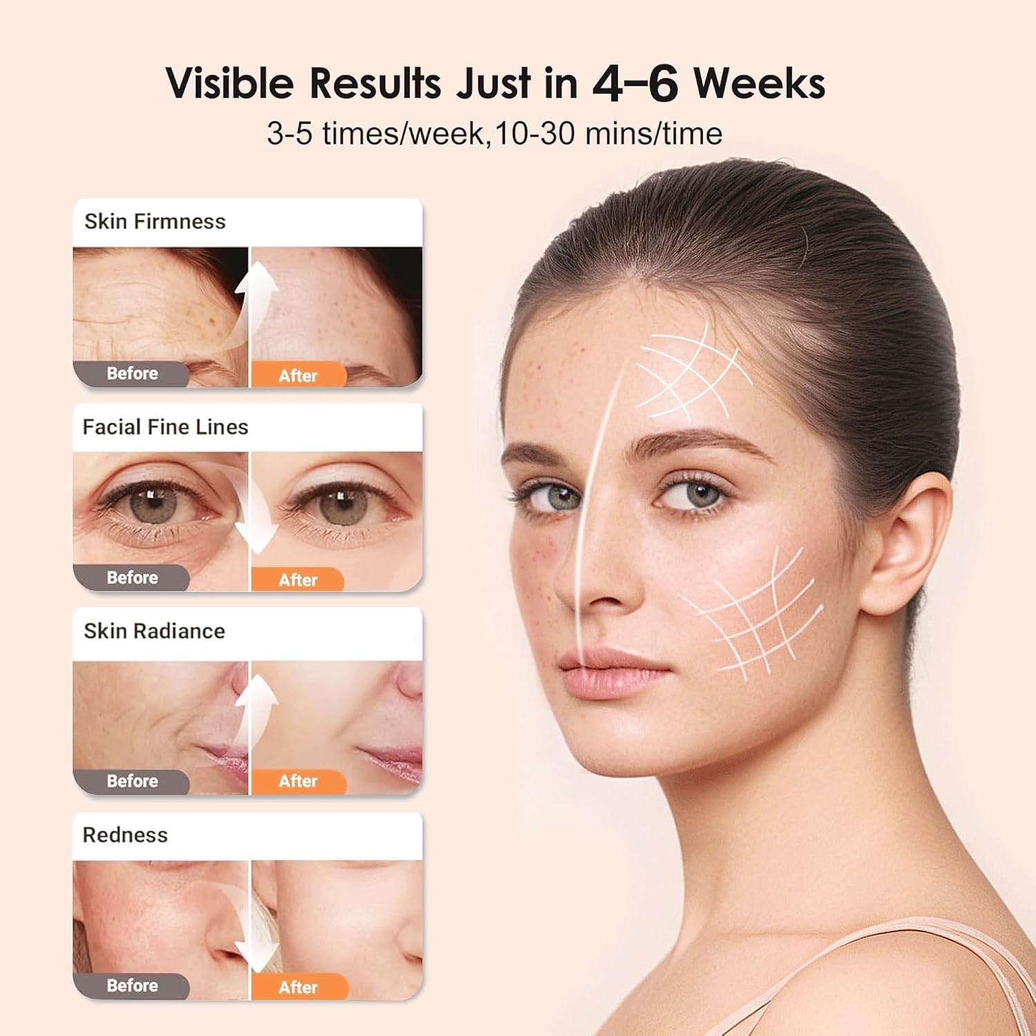 Masque Led Visage et Cou, Masque Luminotherapie Visage de Rouge pour, Masque Facial Thérapie LED pour Femmes et Hommes, 7 couleurs 120 perles à Infrarouge de soin la Peau