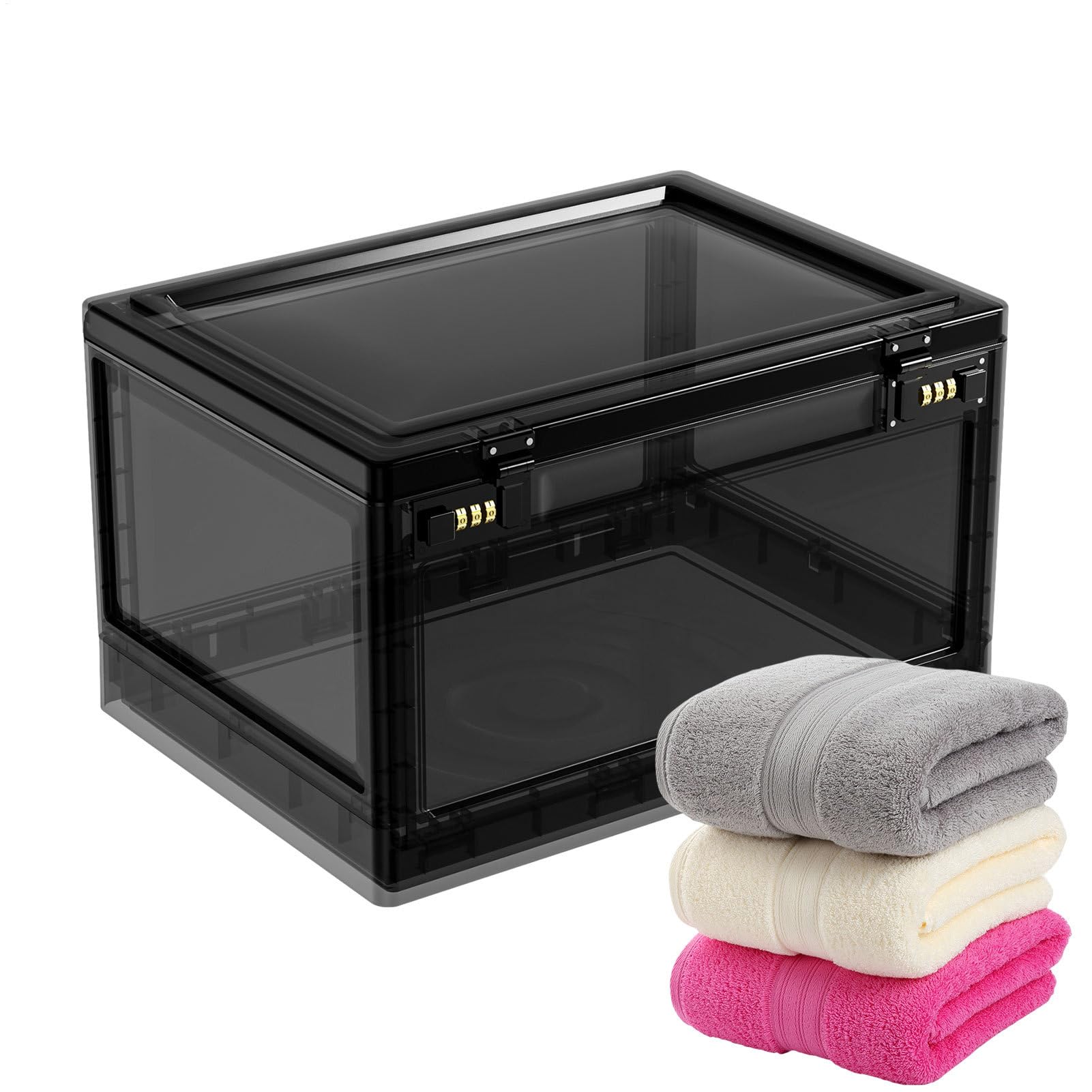 Generisch Medicine Lock Box - abschließbarer Lagerbehälter, stapelbare | Medikamentenorganisator | Transparente sichere Passwortboxen für Food Snacks Kühlschrank Storage Phone Tablet Gefängnis Home