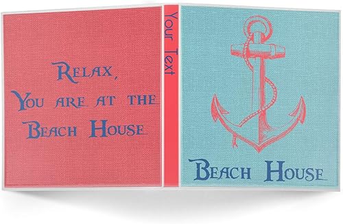 Miniatura 2 de Carpeta personalizada de 3 anillas Chic Beach House - 1 pulgada