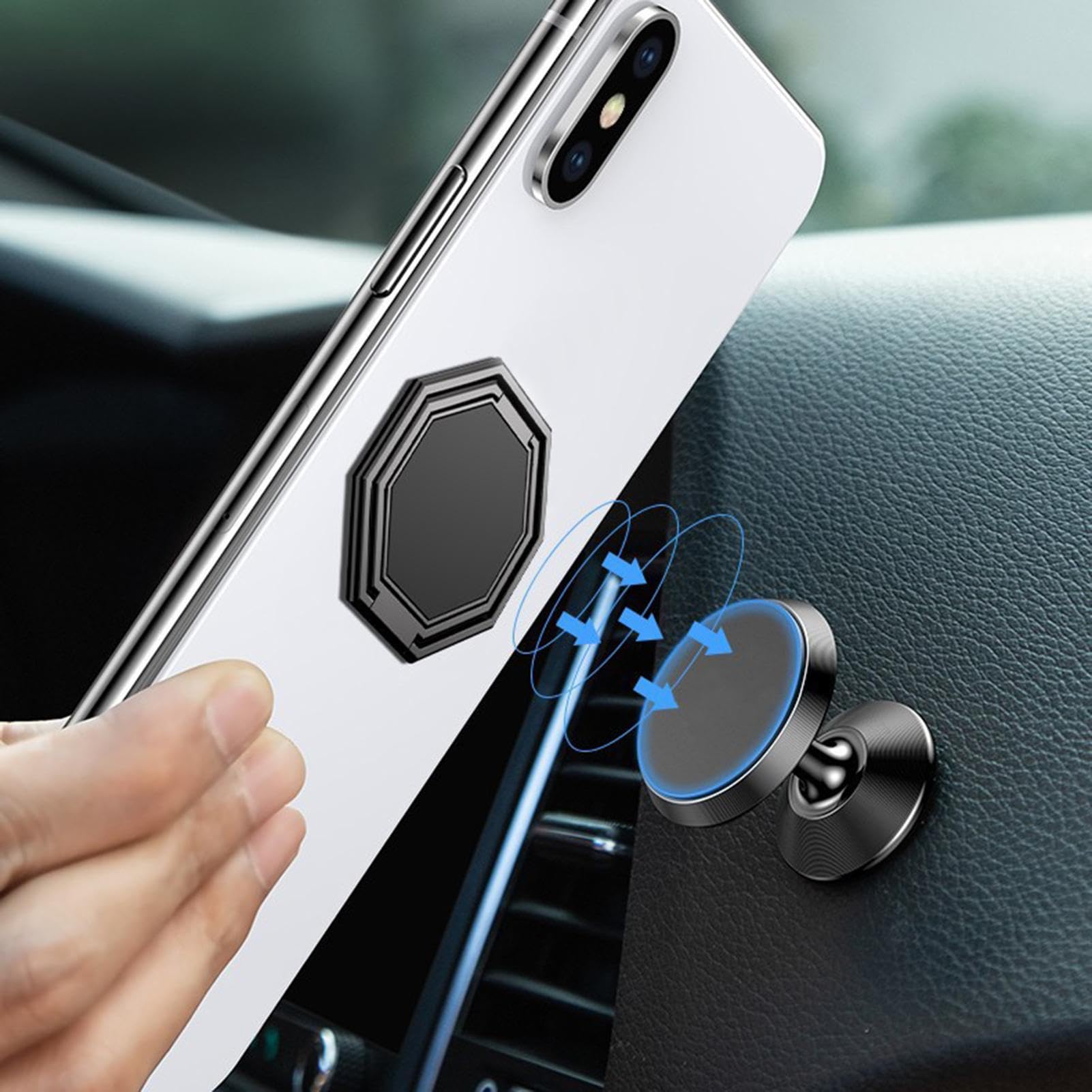 Supporto Ad Anello Per Telefono 2 Pezzi - Girevole 360°, Regolabile | Per Auto E Uso Quotidiano - Foto 7