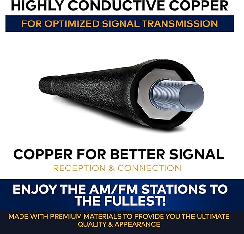 Miniatura 2 de Mástil de antena de 7 pulgadas negro para Nissan Juke (2011-2017) - Antena corta premium altamente duradera - Antena de radio a prueba de lavado de