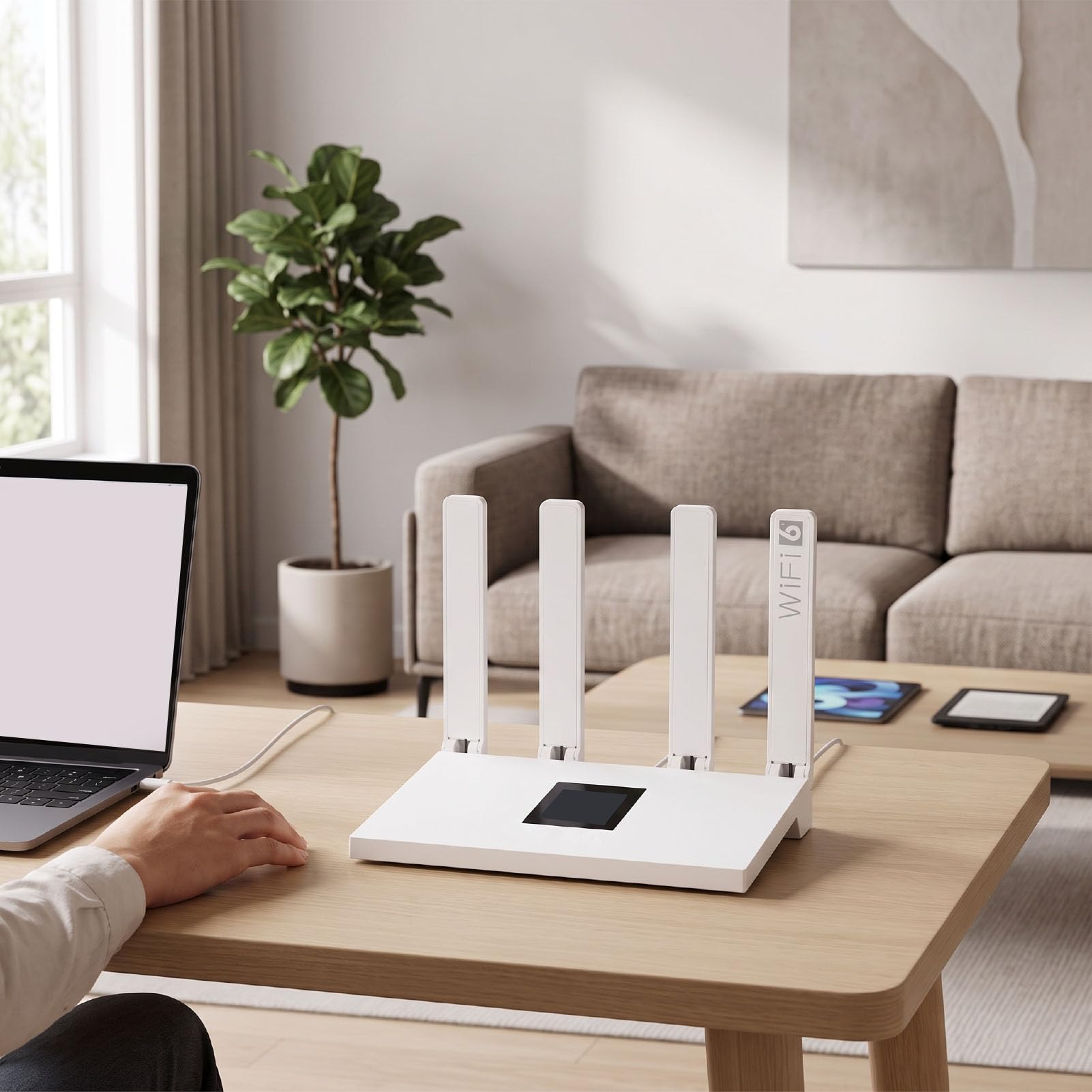 Asixxsix Przenośny Router Podróżny WiFi 6 z Gniazdem Karty SIM