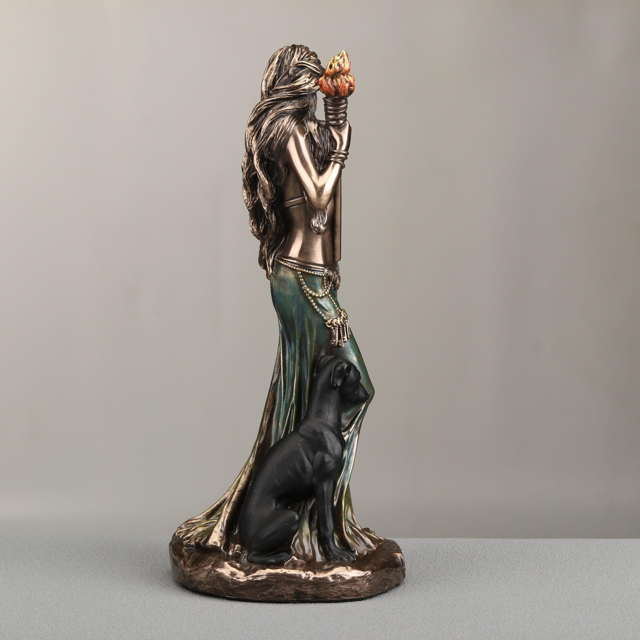Veronese Design 6 1/8 cala Hekate grecka magii odlewana na zimno rzeźba z brązu z wykończeniem