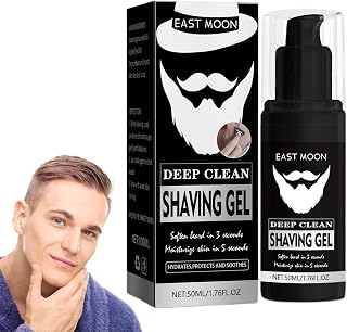 Géis de barbear caseiros - Ferramenta de Limpeza de Barbas Faciais Homens com 50ml | Gel de barbear universal para pelos faciais Géis calmantes para a pele para casa, viagem, dormitório Ming chen
