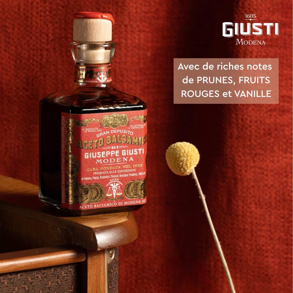 Giusti - Vinaigre Balsamique de Modène IGP 3 Médailles d'or - 250ml Cubica