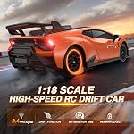 Lamborghini Remote Control Car, 1:18 Scale Officially Licensed Lambo Toy Car, 35KM/H High Speed Fast RC Drift Car with LED Light 2.4GHz Model Cars for Boys Girls Kids Adults Birthday Ideas Gift