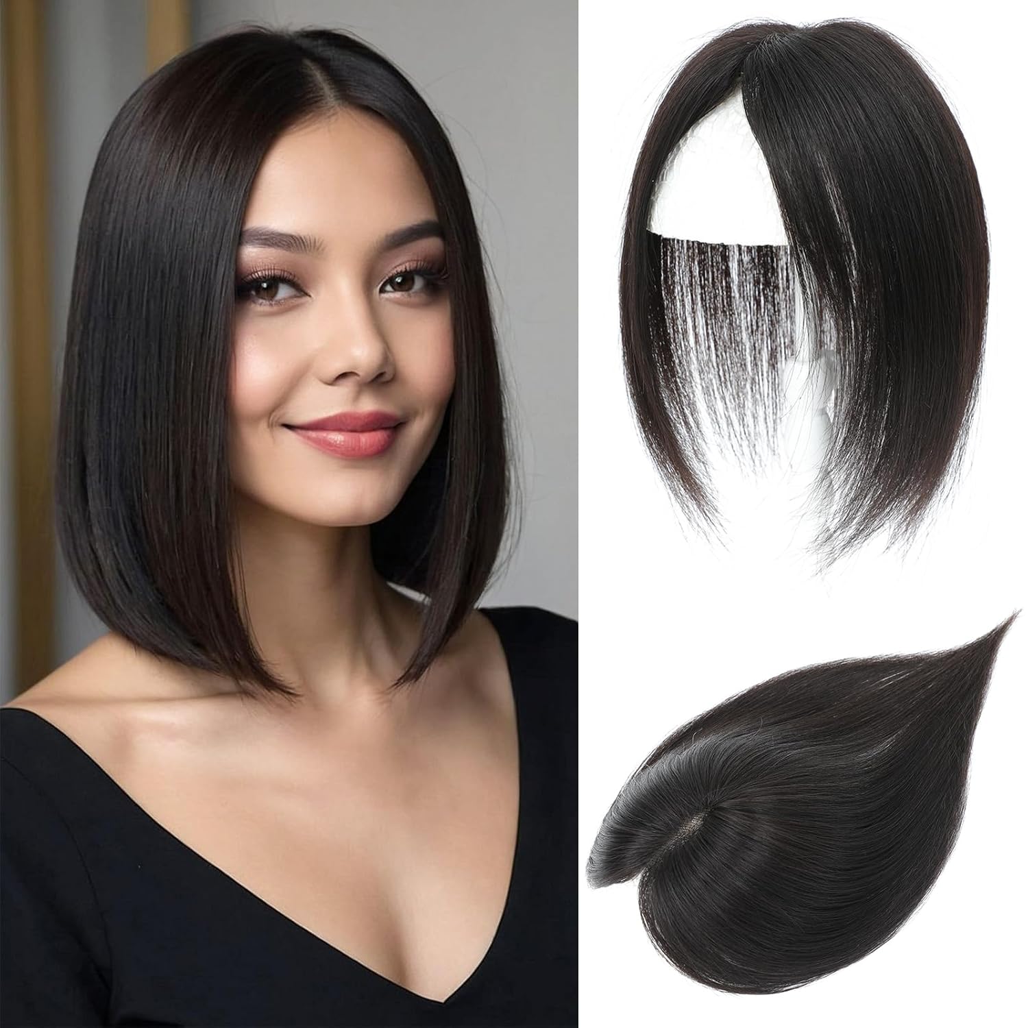 Hair Toppers for Women Top Hairpieces 7x10CM Swiss Base Clip In Topper Remy Human Hair Toppers with Thinning Hairr Loss Cover Gray Hairr Creamy lced Blone