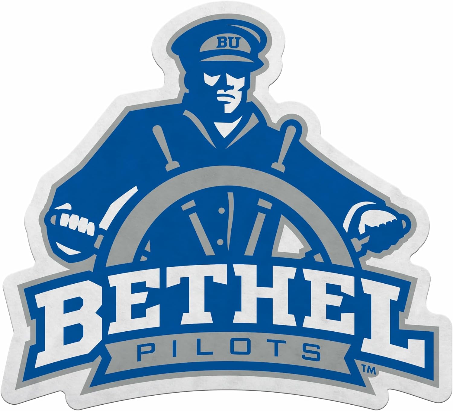 Rico Industries NCAA Bethel (MN) Royals Shape Cut Pennant - Home and Living Room Décor - Soft Felt EZ to Hang