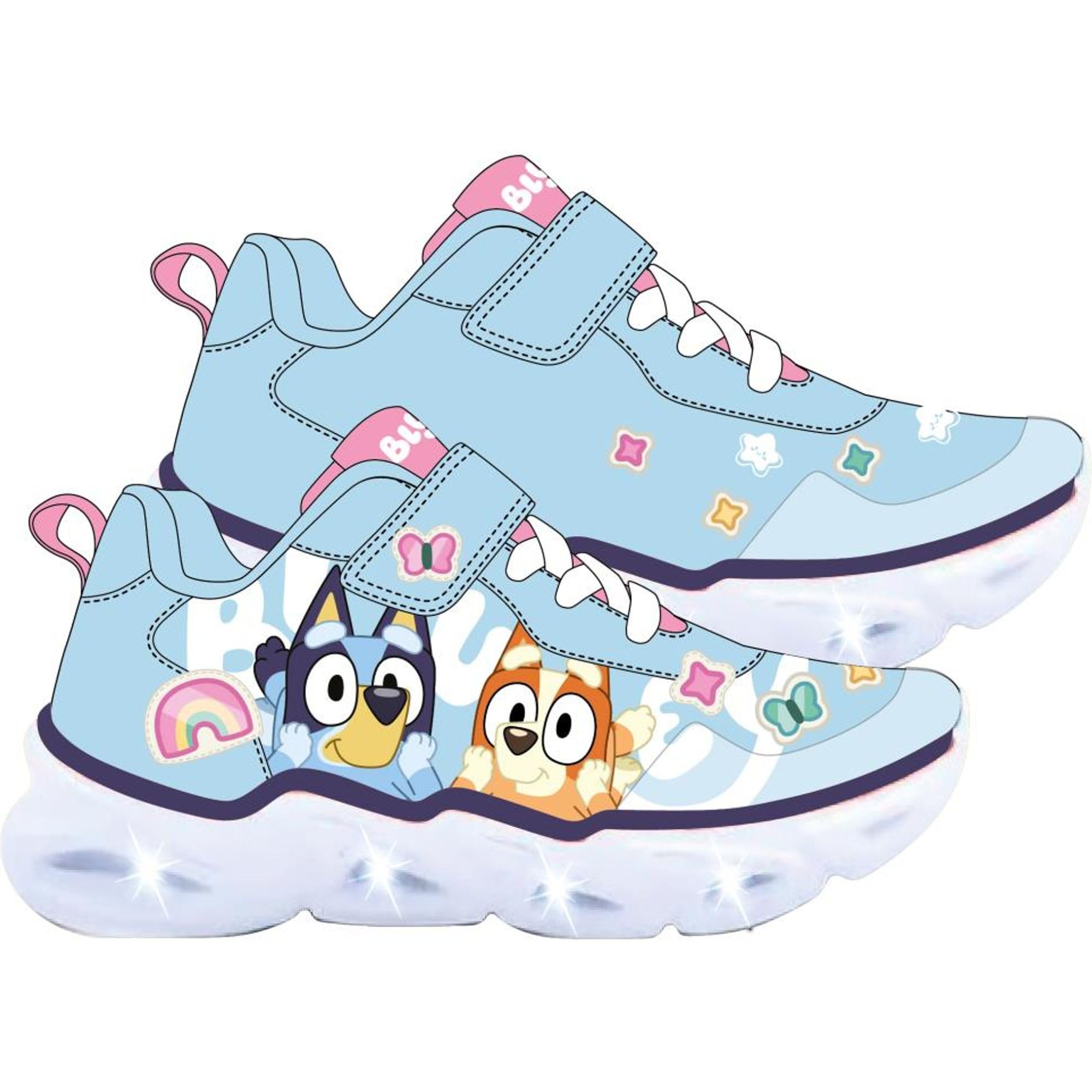 CERDÁ LIFE'S LITTLE MOMENTS Niños LED Suela Ligera Eva-Deportiva Luces Bluey Ajuste Cómodo, Sporty, Blue, 25 EU, Azure, 25 EU
