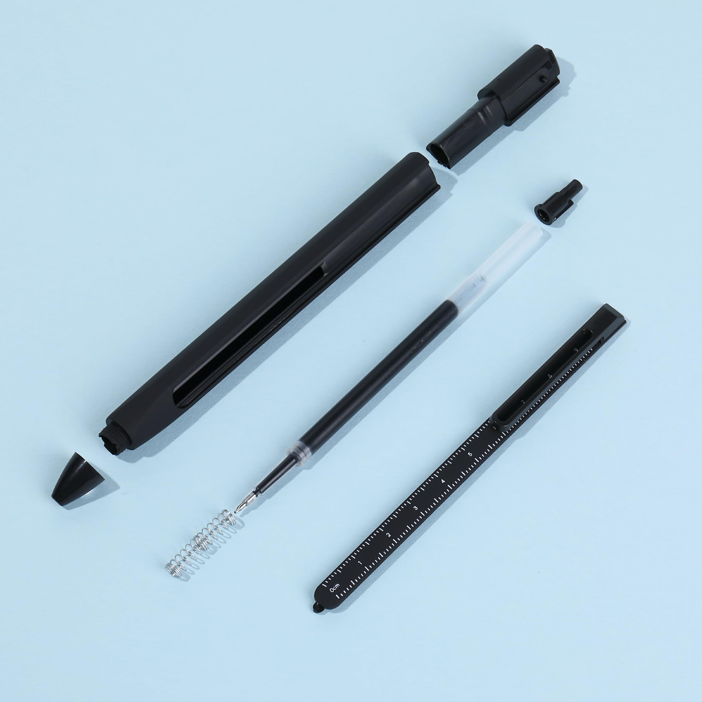 Mr Pen- Retractable Gel Pens With Ruler 3 Pack Black Ink Fine Point 0 5mm Aesthetic for Journaling — view 9