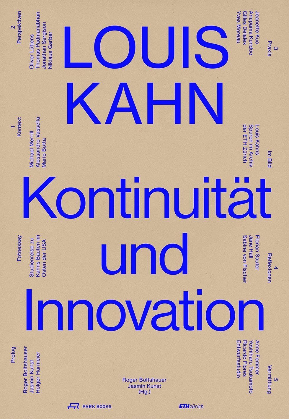 Louis Kahn Kontinuität und Innovation livre architecture