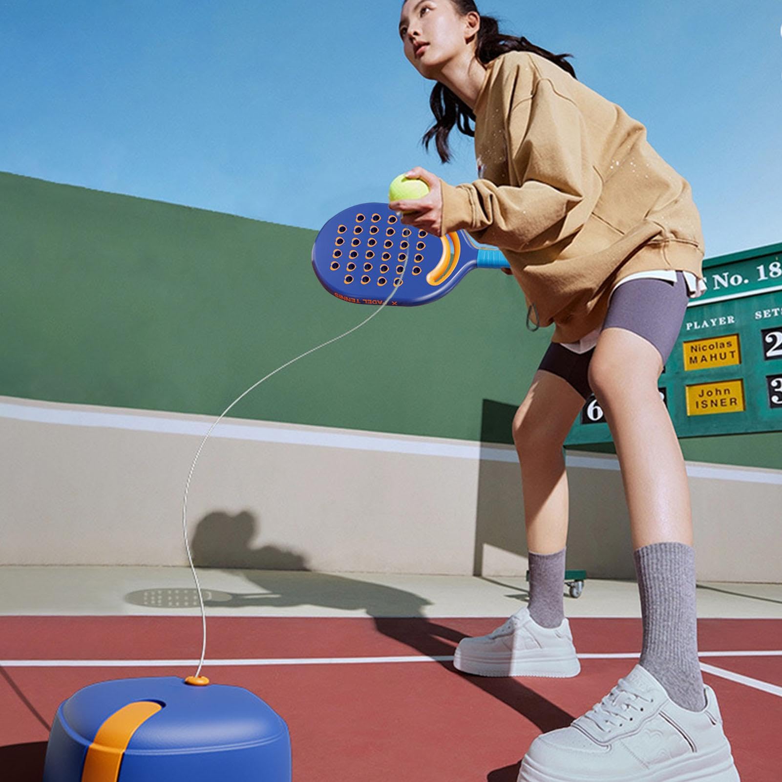 Allenatore di tennis per allenamento da tennis | Reboundball da tennis Solo per allenamento da tennis con perizoma | Set di allenamento da tennis portatile per principianti, adulti