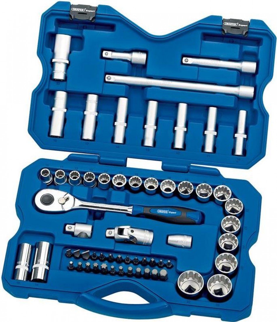 Douilles Multidrive Draper 02361 - Coffret mécanique 1/2 pouce métrique 60 pièces