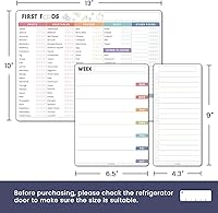 Vista 3 de Baby First Food Tracker Fridge Magnet, Dry Erase Baby Food Chart/Checklist Set - Daily Log Meal Planner for Refrigerator, 3 Markers + Eraser