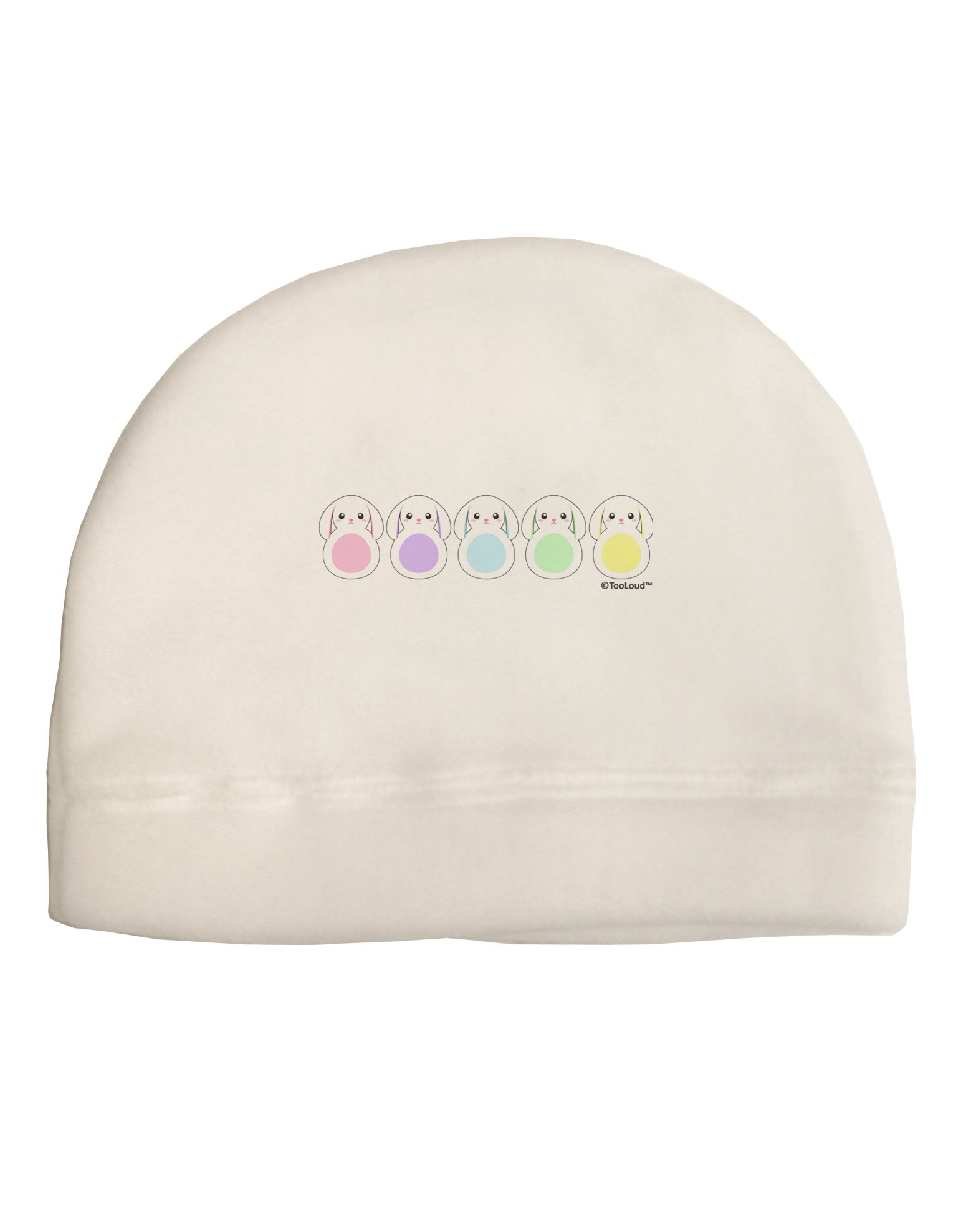 TOOLOUD Cute Pastel Bunnies Child Fleece Beanie Cap Hat White
