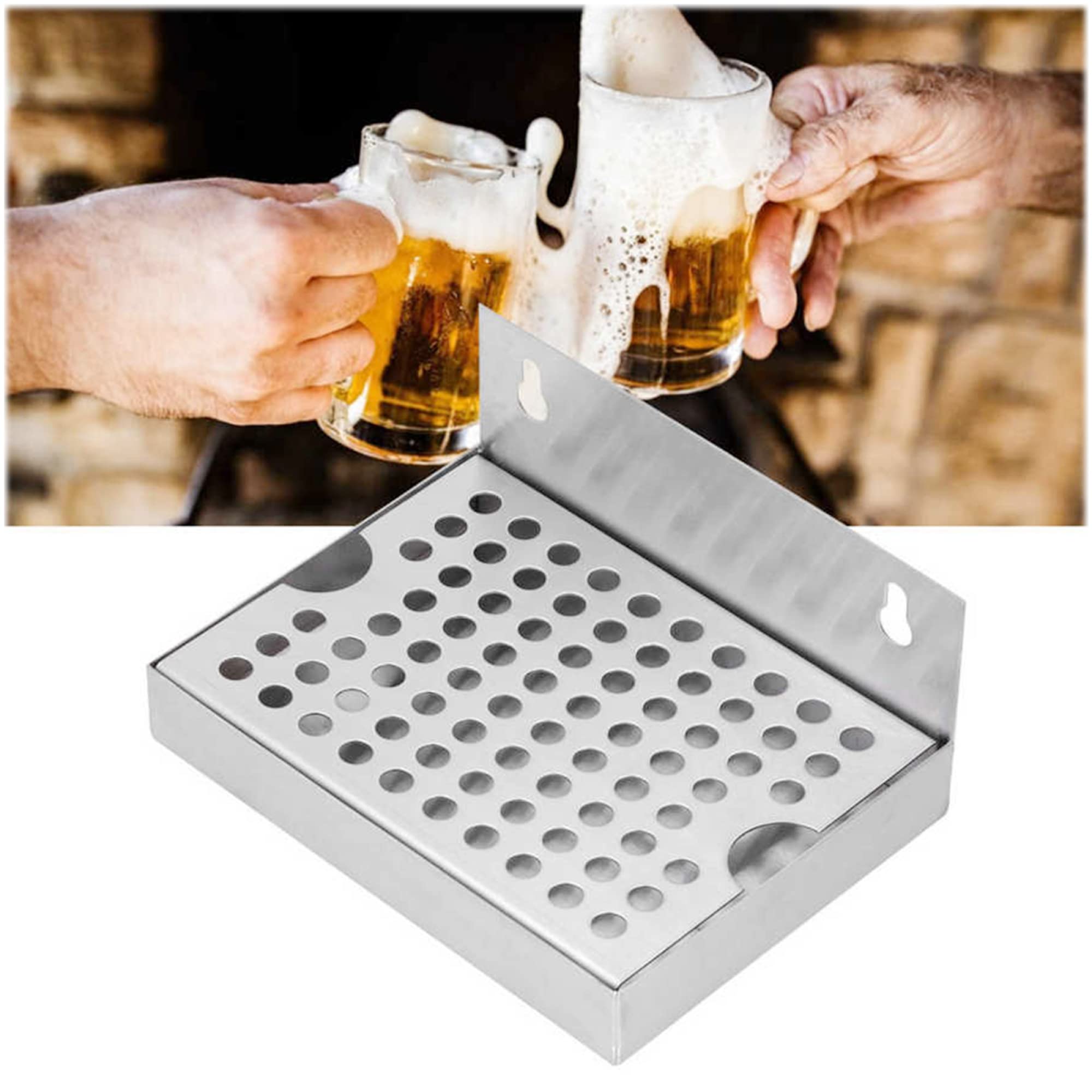 Bandejas de goteo de cerveza en acero inoxidable de montaje sobre superficie