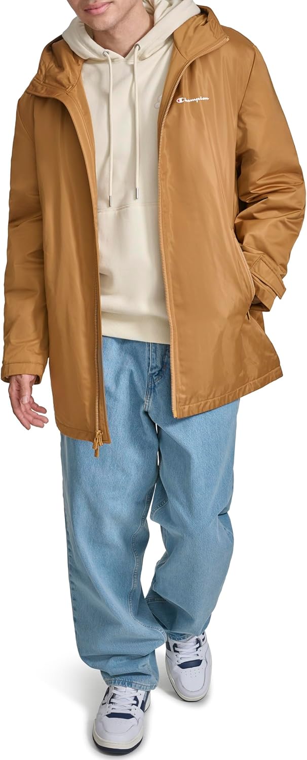 Champion mens Sherpa Lined Mid-length Sideline Jacket With Hood - Image 2