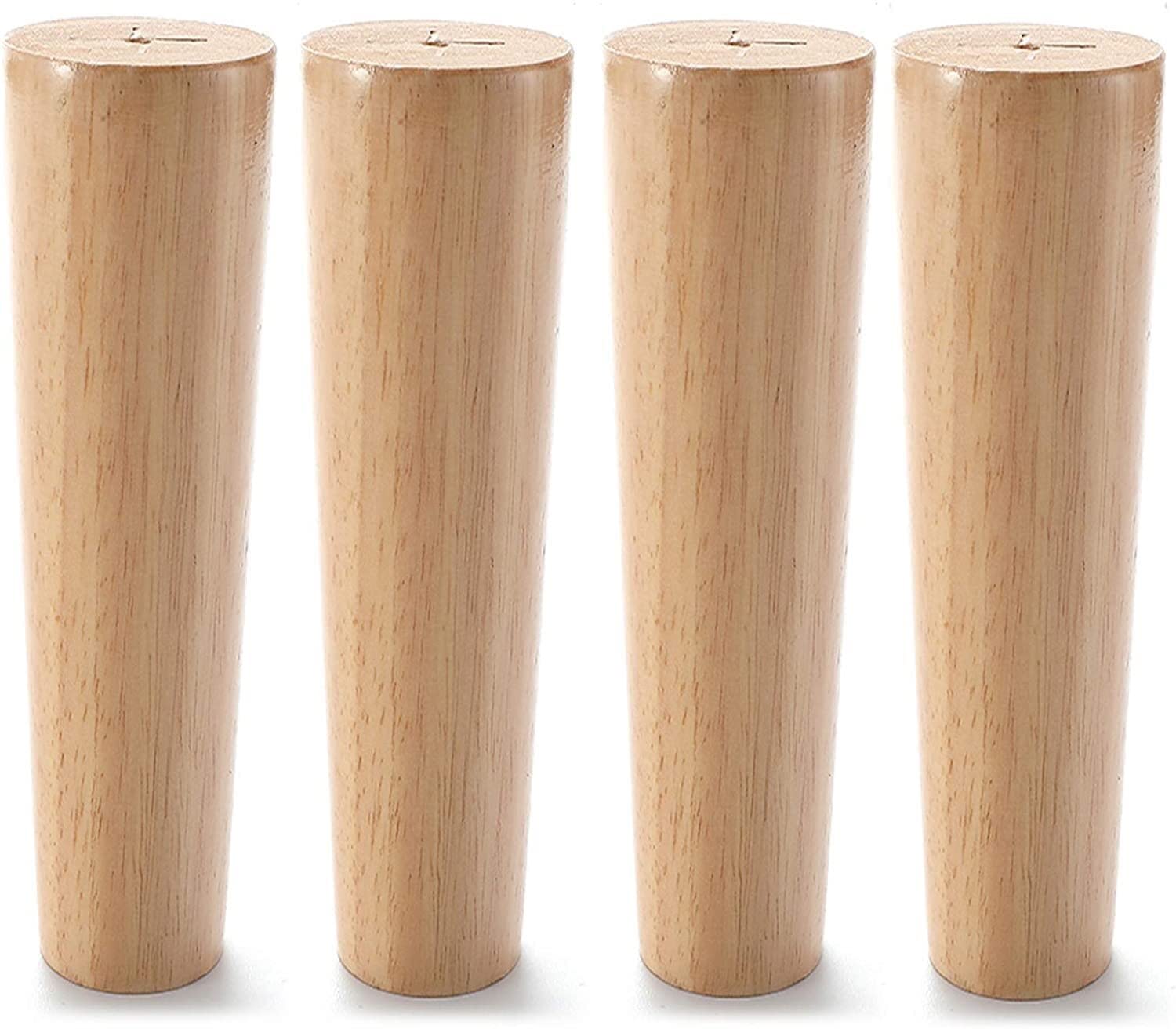 Patas De Madera Maciza Natural para Muebles, Patas De Madera para Gabinetes, Patas De Mesa, Herrajes De Muebles De Moda, Reemplazo para Sofá Cama, 4 Piezas, Patas D,60cm/24in