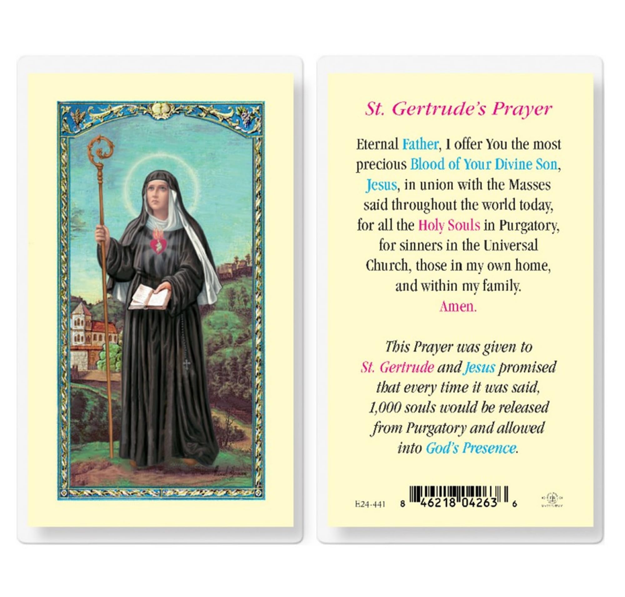 StealStreet Saint Gertrude Clear Holy Cards