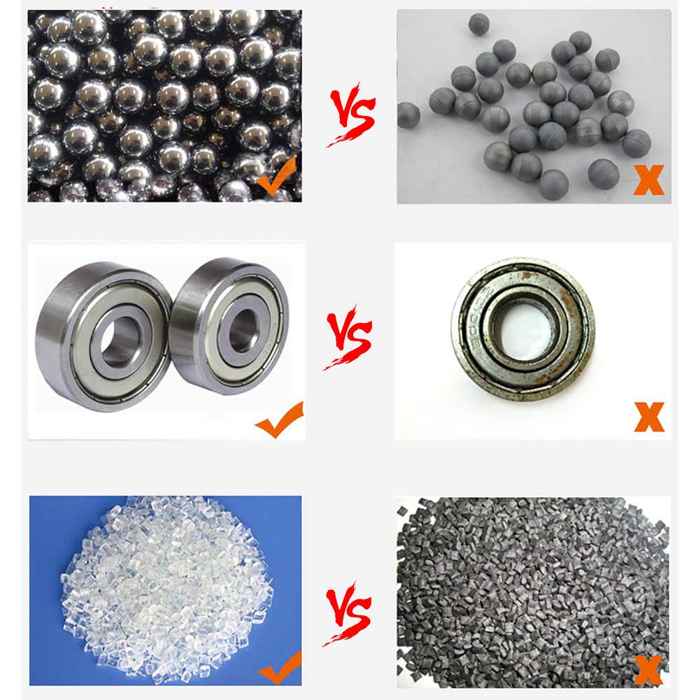 Set di 4 Ruote girevoli universali in Nylon per impieghi gravosi da 3" 75 mm 1200 kg con Freno, per Trasporto Industriale, Doppio Cuscinetto, per carrelli e Attrezzature Pesanti (2640 libbre