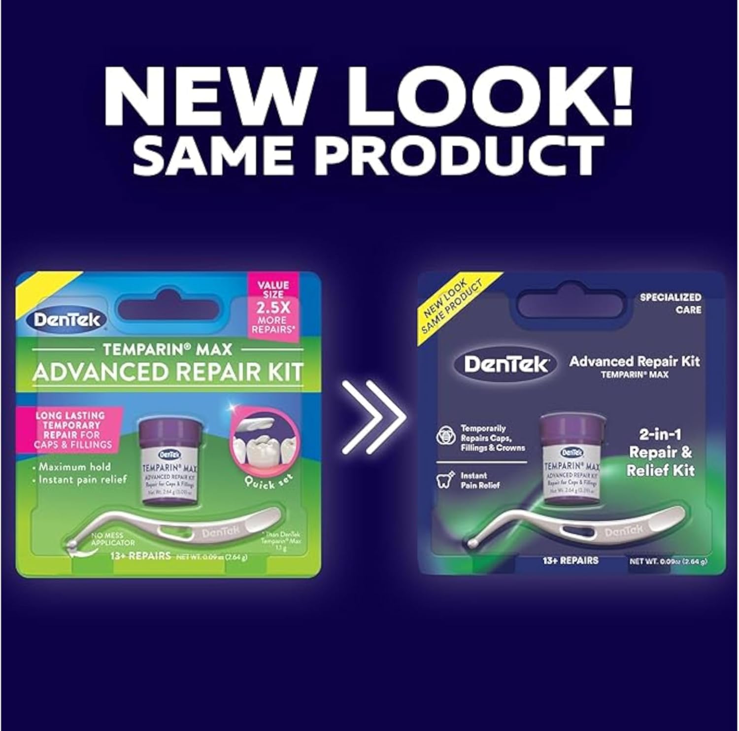 DenTek Temparin Max Advanced Dental Repair Kit, 13+ Repairs