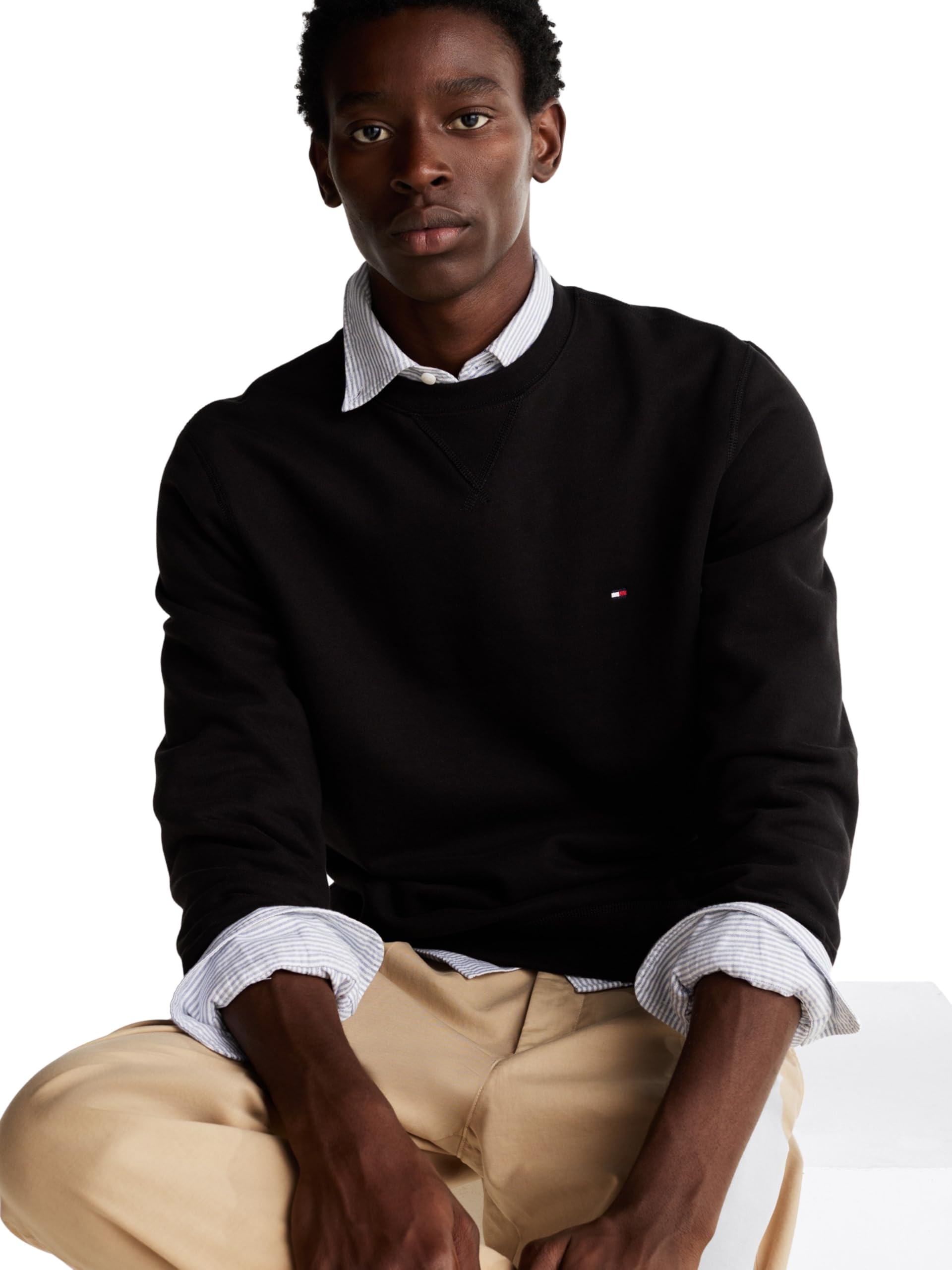 Tommy Hilfiger Uomo Felpa Essential Fleece Crew Neck Regular Fit