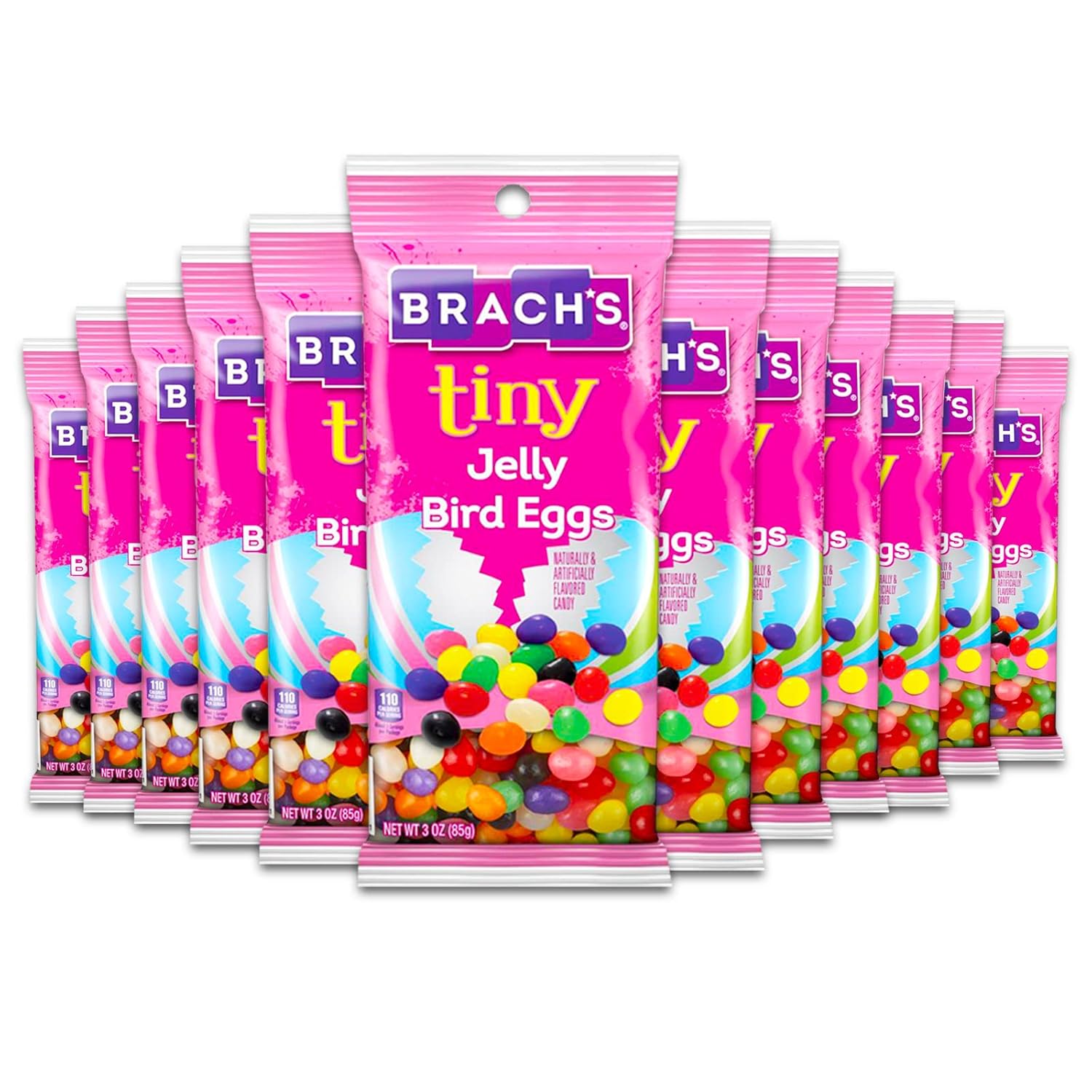 Brach's Jelly Beans 12 Pack Bundle with 12 Bags of Tiny Jelly Bird Eggs Candy