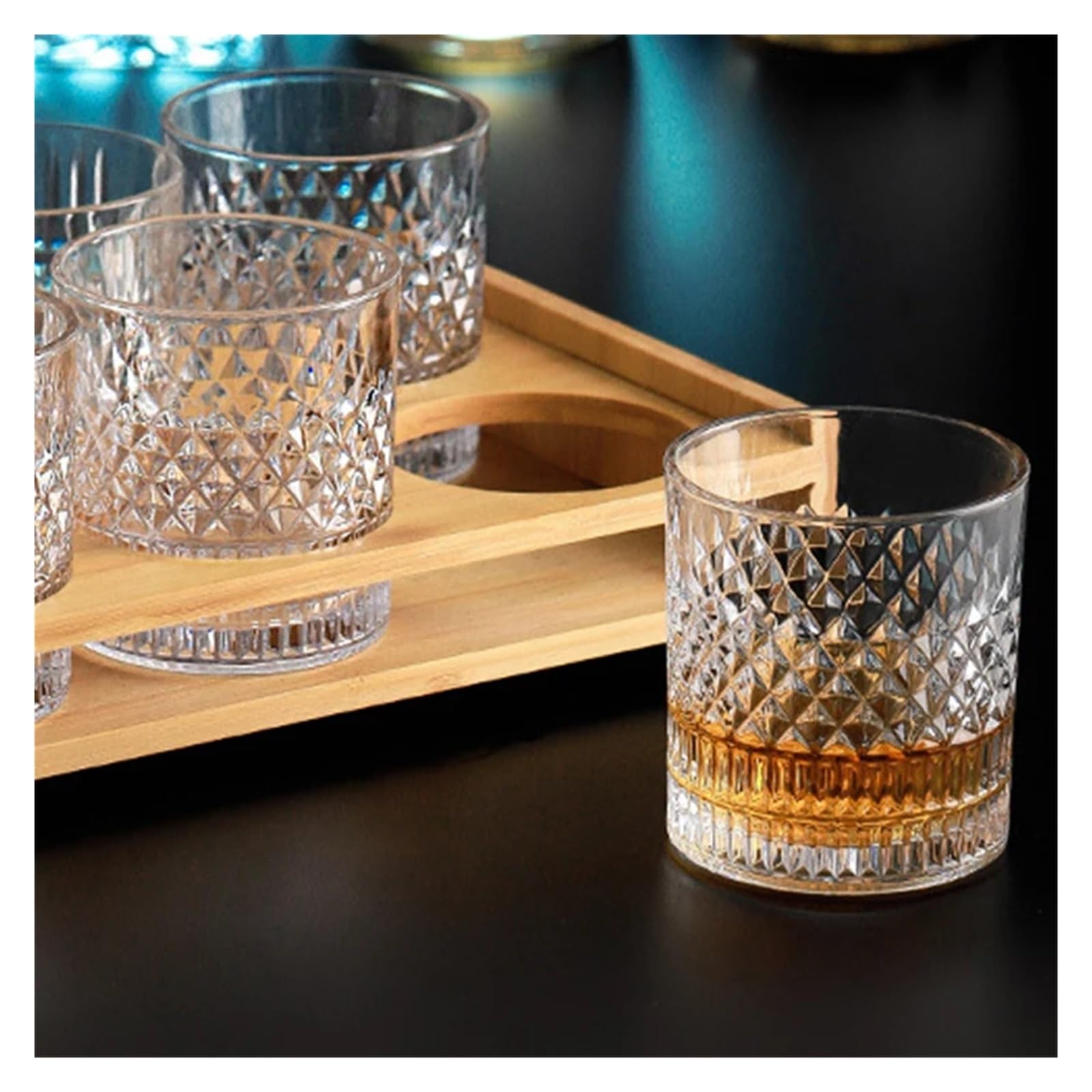 Kristallgläser 1/2/3/4 stücke Tassen 335 ml Transparent Whisky Tasse for Party/Home/Bar Kristall Glas wein Tasse Tassen Becher Bier Glas(4pcs)