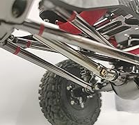 Vista 7 de Eje de transmisión de acero inoxidable 4.409-6.496 in para 1/10 RC Crawler Traxxas TRX6 Axial SCX10 Wraith Capra D90 TF2 Redcat GEN8