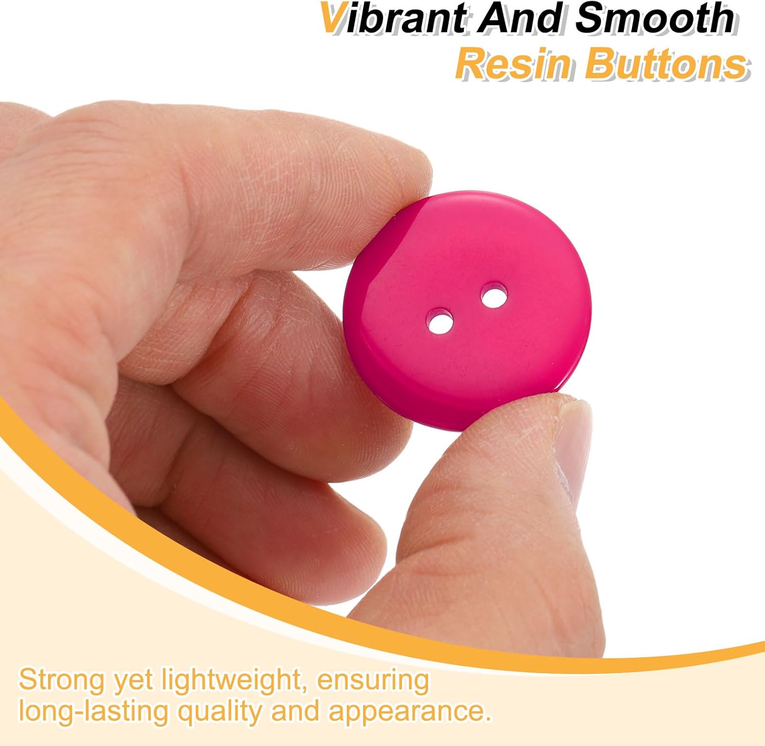 HARFINGTON 20pcs Resin Sewing Button, 25mm (1-inch) 2 Holes Round Craft Decorative Buttons for Coat, Clothes Holiday Decoration, Rose Red - Image 4