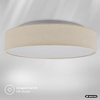 BRILONER LED stropné svietidlo s textilným tienidlom, teplé biele svetlo, 38x10,5 cm, béžová farba, osvetlenie do obývačky, spálne a kuchyne 6