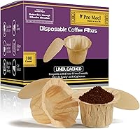Vista 15 de Pro Mael Filtros de Café Desechables de Papel con Tapa para Cafeteras Keurig de Una Sola Porción 1.0 y 2.0 Cápsulas K Cup Reutilizables, Natural