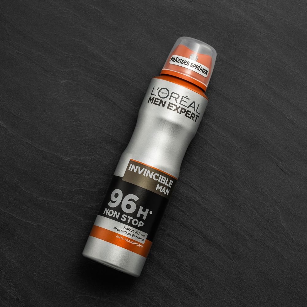 L'Oréal Paris Men Expert Invencible Hombre Conjunto de 6 desodorante aerosol 96 h 150 ml