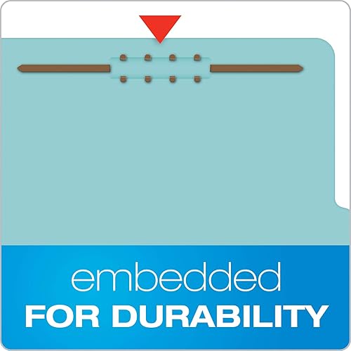 Miniatura 3 de Pendaflex Carpetas de archivos de clasificación recicladas, 1 divisor, sujetadores incrustados de 2 pulgadas, corte de 2/5 pestañas, tamaño legal,