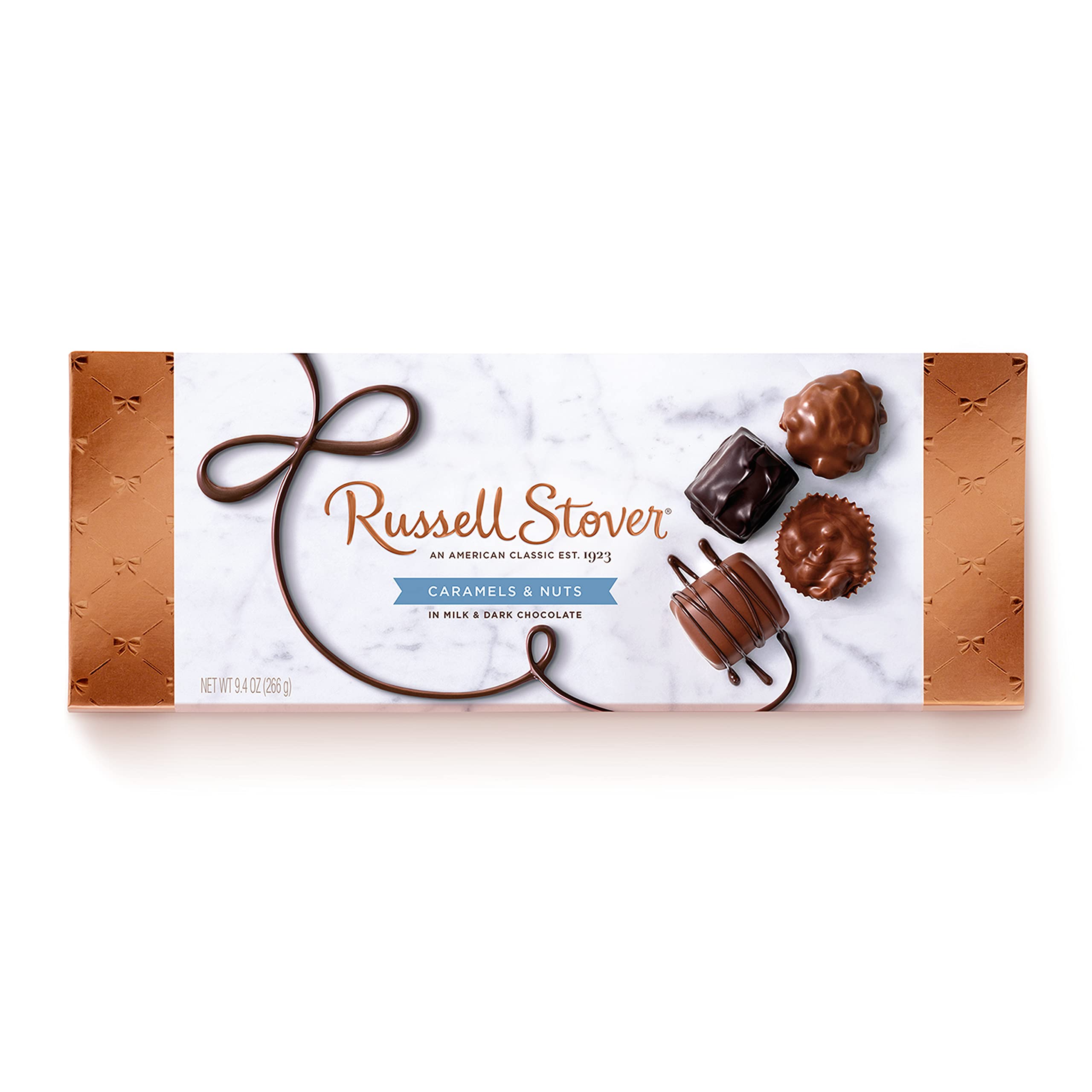 Buy Russell Stover, Caramel and Nuts in Milk and Dark Chocolate