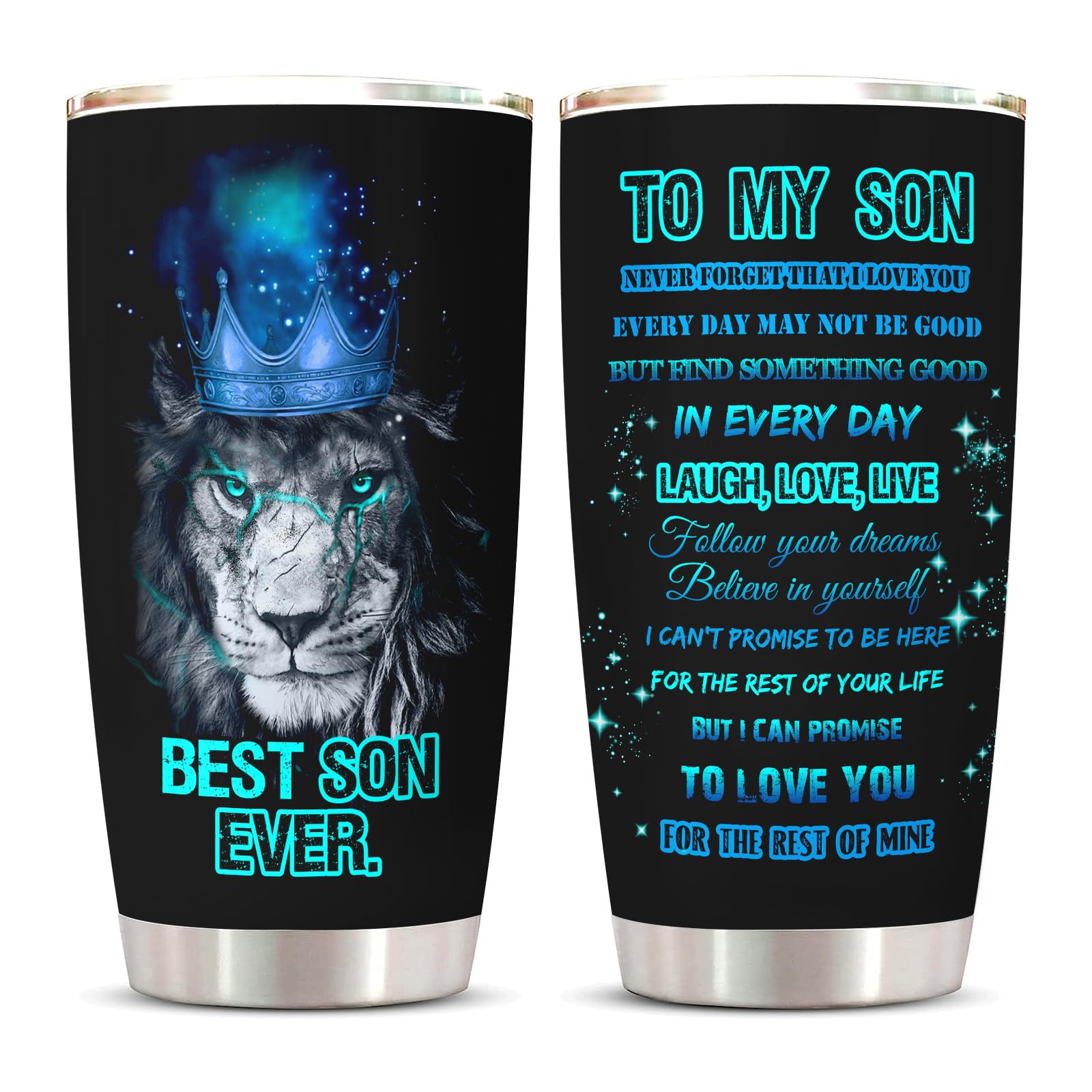 Vutieso Gift For Son, Son Gift From Mom Dad, Best Son Ever Tumbler 20oz, Graduation Christmas Birthday Gifts For Sons, Gifts For Grown Sons