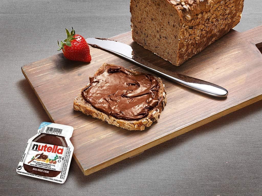 Deliex delicias de Extremadura. Lote 60 pequeñas porciones de 15 gr. Monodosis crema de avellanas y chocolate para untar