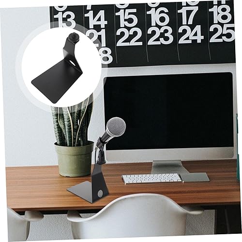 Miniatura 4 de Soporte de micrófono de escritorio en forma con almohadillas antideslizantes de montaje a prueba de golpes, organizador de cables, soporte de