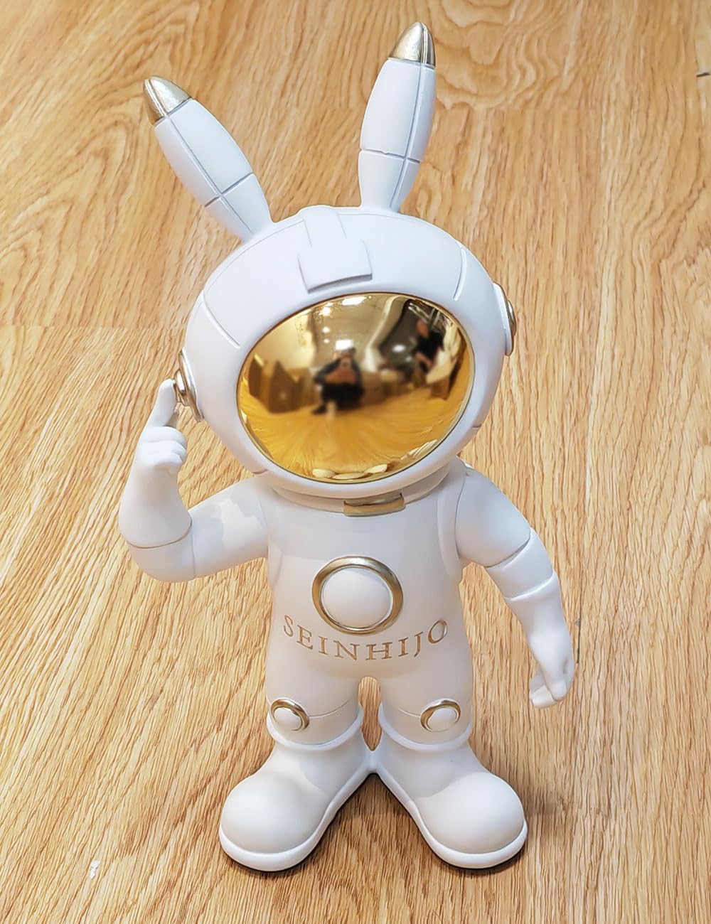 SEINHIJO Astronauta Statuetta Figurina Regali Moderna Statua Scultura Spaceman Decorazione Casa Soprammobili Ornamento Resina Arte 26cm