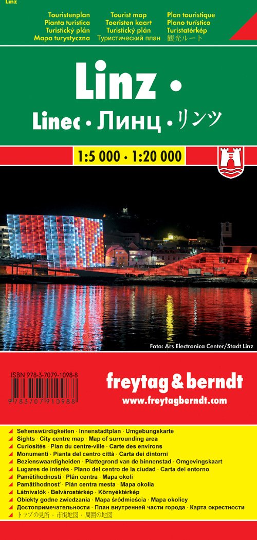 Linz Tourist Map 1:5 000 - 1:20 000: City Map 1:5 000 / 1:20 000: Stadskaart 1:5 000 / 1:20 000
