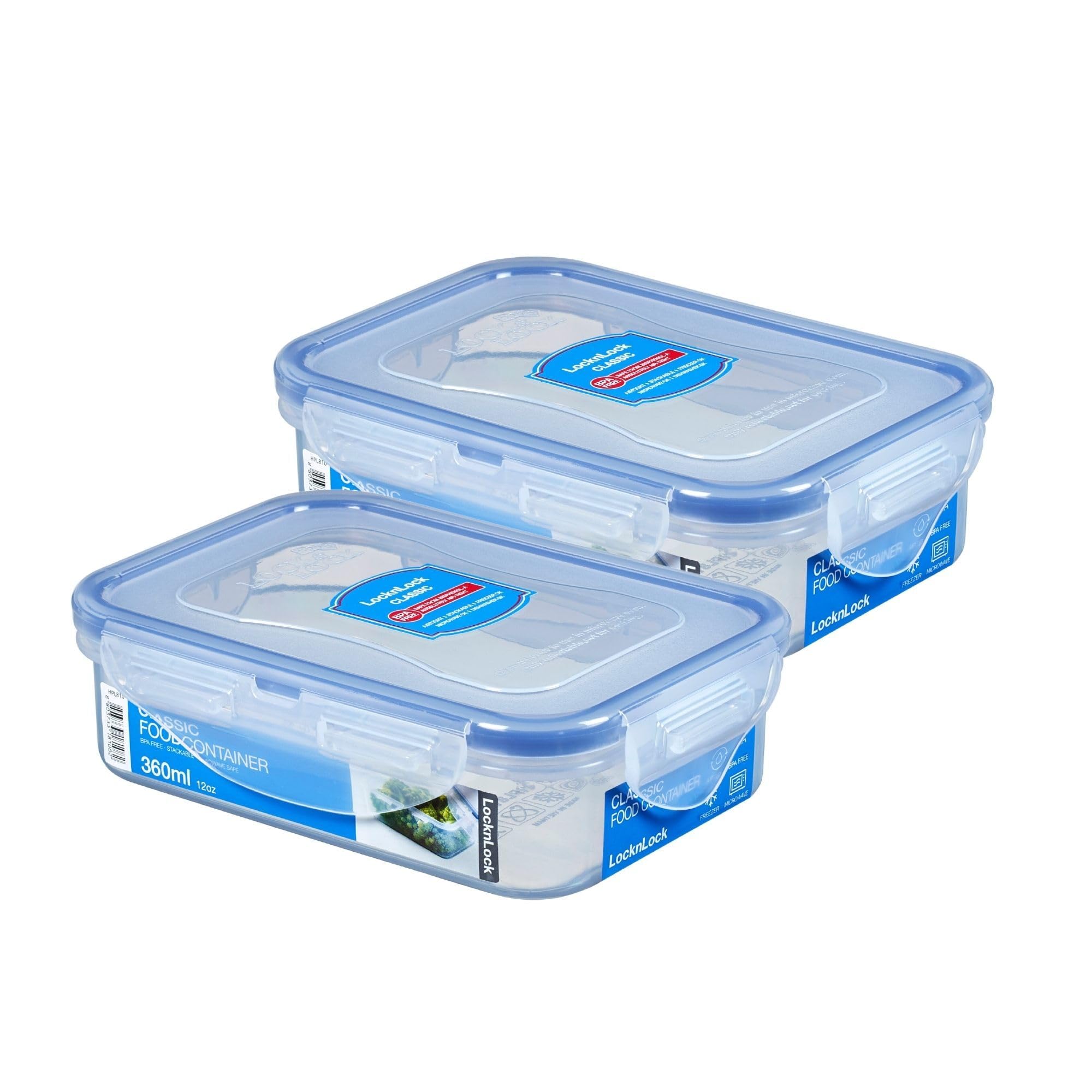 LocknLock Vorratsdosen Set 2-teilig - Luftdichte Frischhaltedosen 1,5L BPA-frei Für Obst & Gemüse