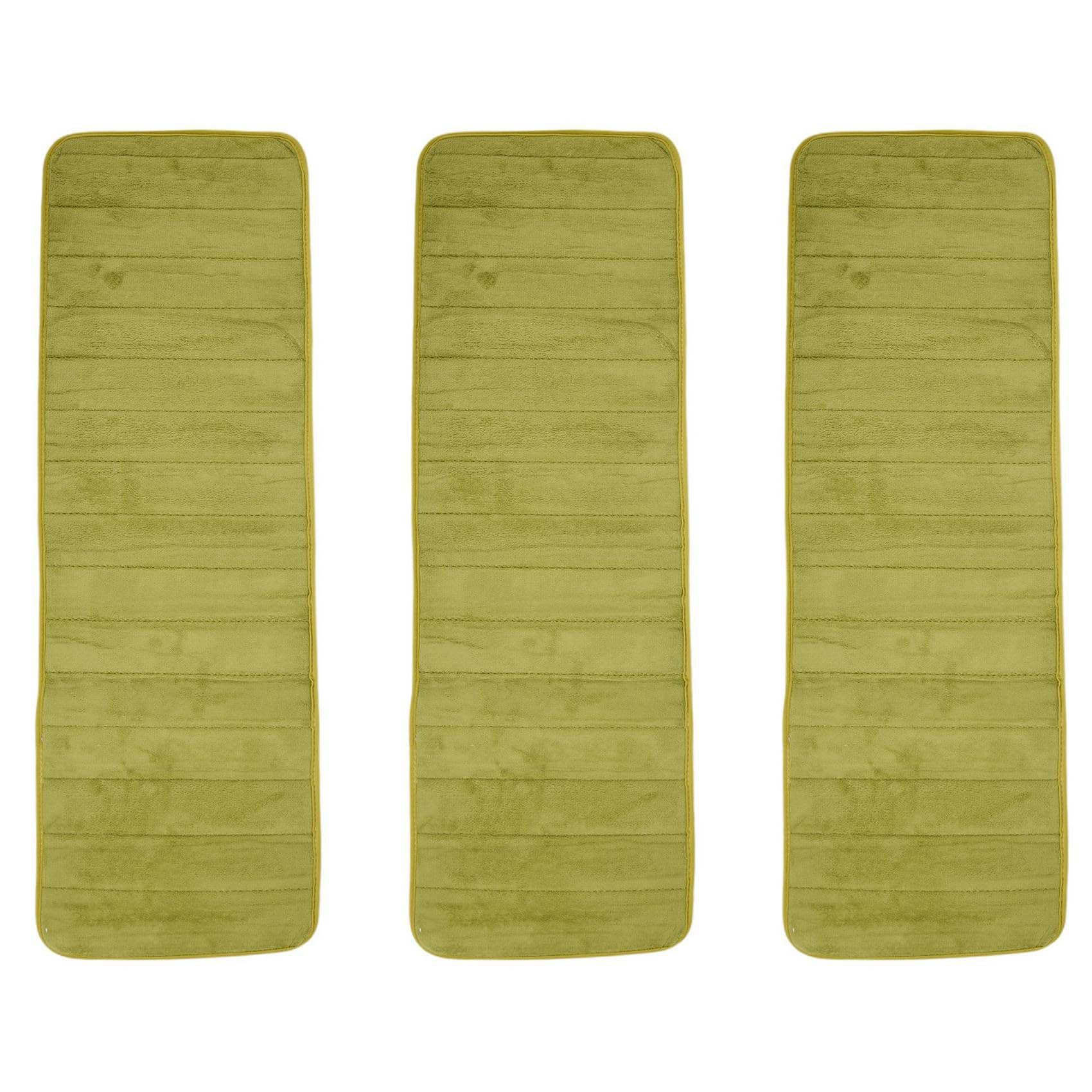 Tapis en mousse à mémoire de forme 120x40 cm au design olive épuré