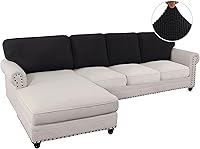 Vista 139 de H.VERSAILTEX 2025 New Sectional Couch Covers 8 Pieces Stretch Sofa Covers for Sectional Sofa Set Separate L Shaped Couch Cover for Both Left/Right
