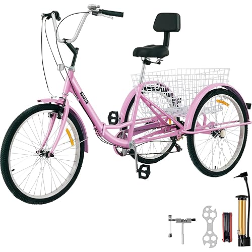 Adult Tricycle 26'' 3 Wheel Bike - Foldable Trike for Adults