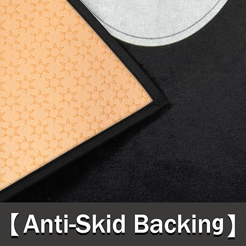 Miniatura 3 de AUUXVA Vinyl Records Pattern Half Round Door Mat Indoor Entrance, Music Records Non Slip Absorbent Doormats, 24 x 36 Wear Resistant Semi Circle