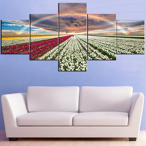 Vista 311 de Paisaje de 5 piezas pintura sobre lienzo