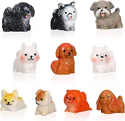 TOYANDONA 10 Peças Estatuetas De Mini Cachorro Estatuetas De Animais Em Miniatura Mini Cães De Resina Figuras De Cachorrinhos Mini Animais De Resina Cães Minúsculos Para Casa De Bonecas