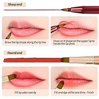 Vista 4 de Unaone [Paquete de 2] Cepillo de labios para lápiz labial, cepillos de labios retráctiles, cepillo de maquillaje de doble extremo para lápiz labial