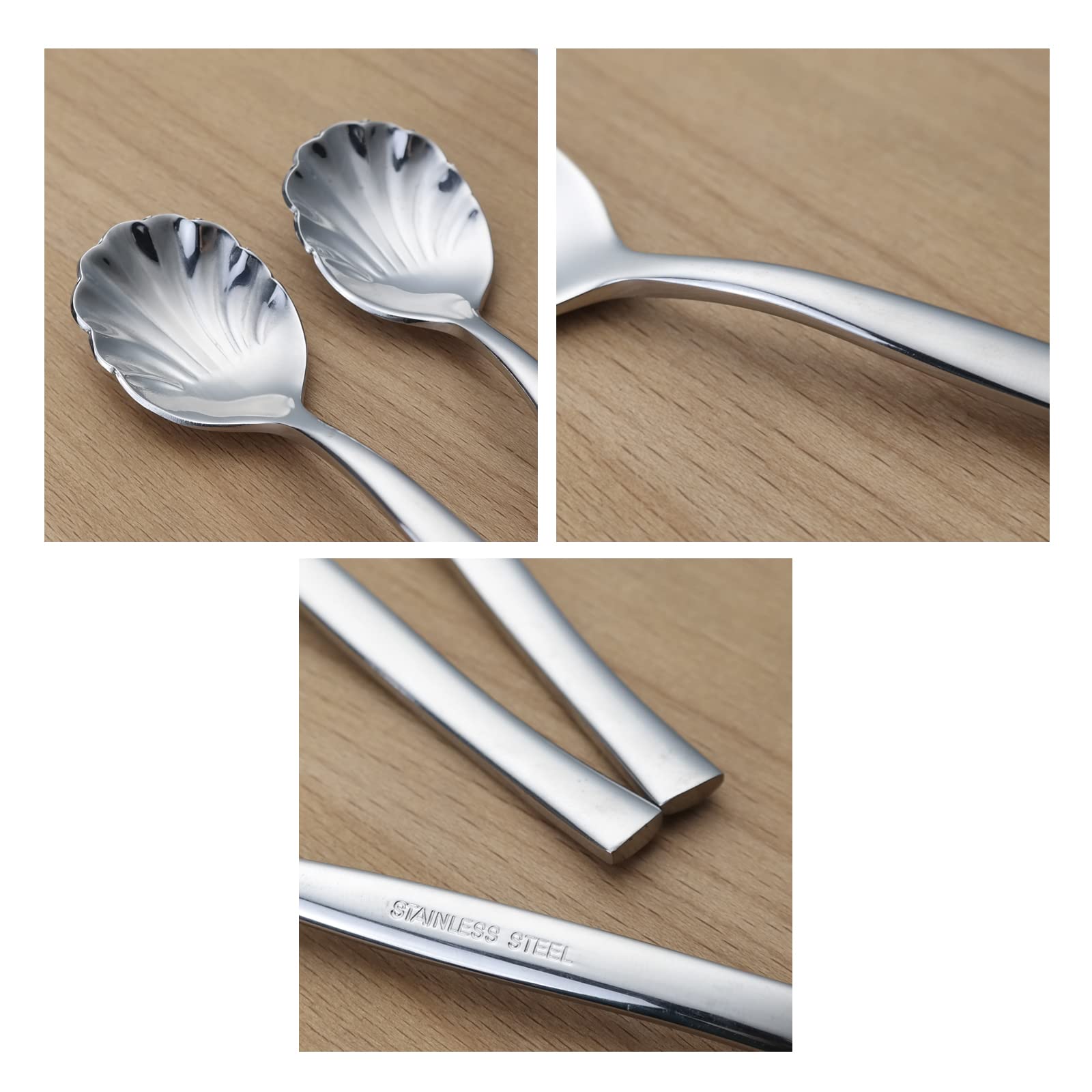 Stainless Steel Flower Shaped Spoons
